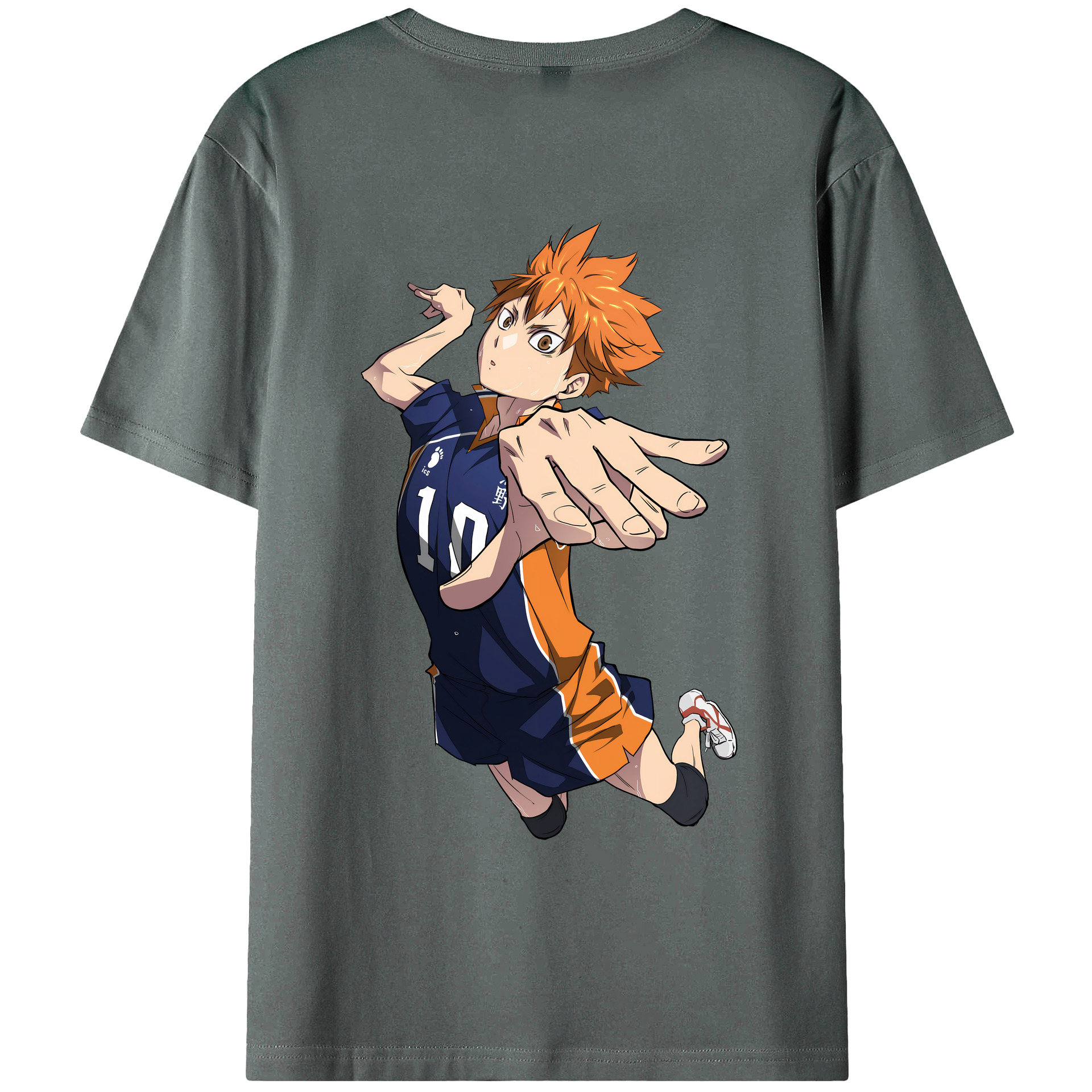 （画像用） ハイキュー!! Haikyu!! 綿100％ メンズ半袖Tシャツ（バックプリント） 通気性